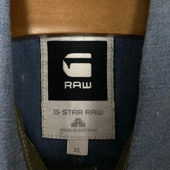 G-STAR RAW Denim Shirt Men XL Blue Vintage-Faded-Wash Logo Western Long-Sl BtnUp - Picture 3 of 15